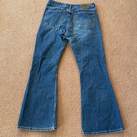 Vintage silver boot cut jeans with buttons instead of a zipper - Picture 3 of 4